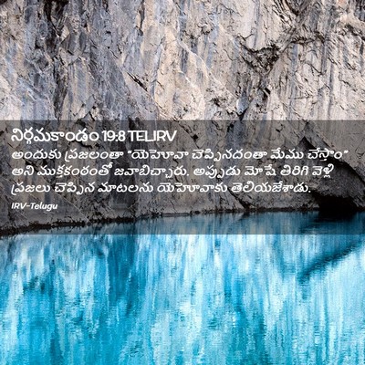 Picture 02 - నిర్గమకాండం 19:8 TELIRV - అందుకు ప్రజలంతా - Bible Verse Picture
