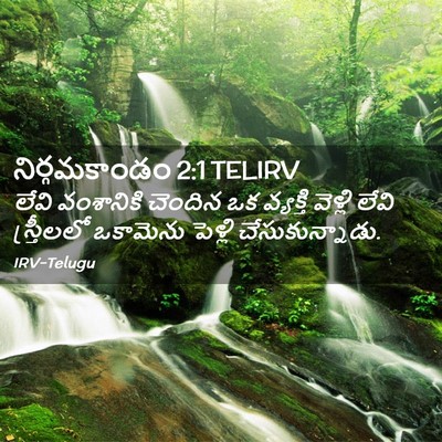 Picture 02 - నిర్గమకాండం 2:1 TELIRV - లేవి వంశానికి - Bible Verse Picture