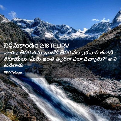 Picture 02 - నిర్గమకాండం 2:18 TELIRV - వాళ్ళు తిరిగి తమ - Bible Verse Picture