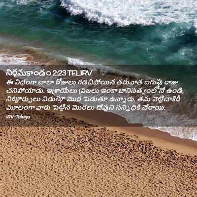 Picture 02 - నిర్గమకాండం 2:23 TELIRV - ఈ విధంగా చాలా - Bible Verse Picture