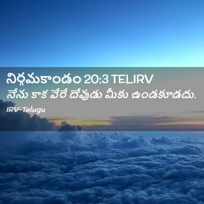 Picture 02 - నిర్గమకాండం 20:3 TELIRV - నేను కాక వేరే - Bible Verse Picture