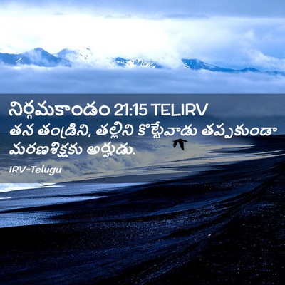Picture 02 - నిర్గమకాండం 21:15 TELIRV - తన తండ్రిని, - Bible Verse Picture