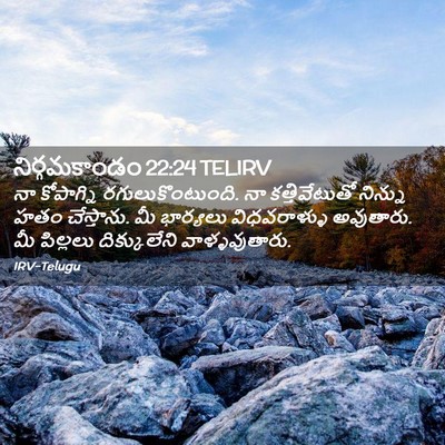 Picture 02 - నిర్గమకాండం 22:24 TELIRV - నా కోపాగ్ని - Bible Verse Picture