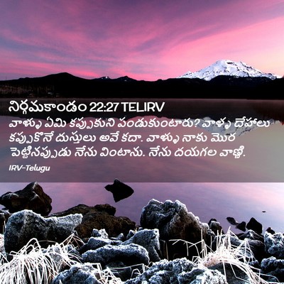 Picture 02 - నిర్గమకాండం 22:27 TELIRV - వాళ్ళు ఏమి - Bible Verse Picture