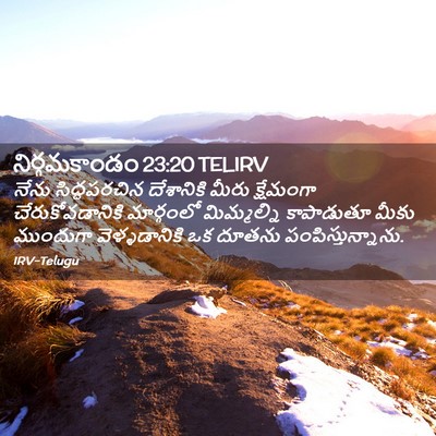 Picture 02 - నిర్గమకాండం 23:20 TELIRV - నేను సిద్ధపరచిన - Bible Verse Picture