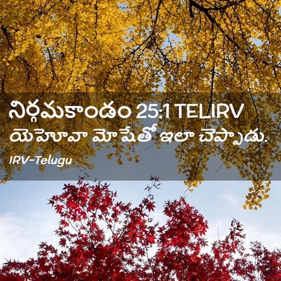Picture 02 - నిర్గమకాండం 25:1 TELIRV - యెహోవా మోషేతో ఇలా - Bible Verse Picture