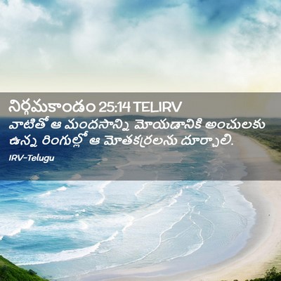 Picture 02 - నిర్గమకాండం 25:14 TELIRV - వాటితో ఆ - Bible Verse Picture