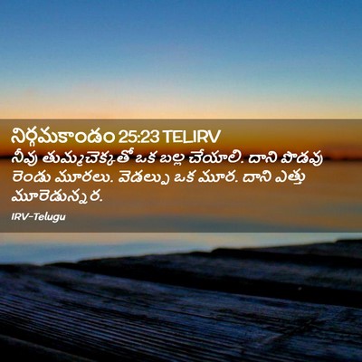 Picture 02 - నిర్గమకాండం 25:23 TELIRV - నీవు తుమ్మచెక్కతో - Bible Verse Picture