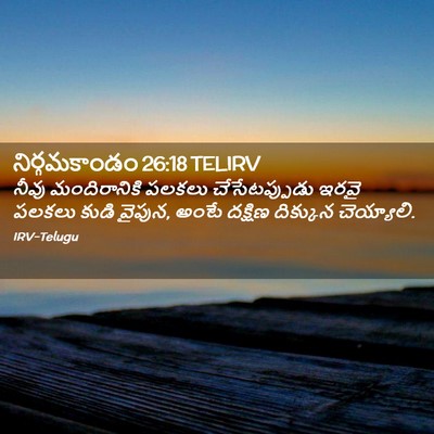 Picture 02 - నిర్గమకాండం 26:18 TELIRV - నీవు మందిరానికి - Bible Verse Picture