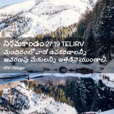 Picture 02 - నిర్గమకాండం 27:19 TELIRV - మందిరంలో వాడే - Bible Verse Picture