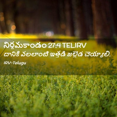 Picture 02 - నిర్గమకాండం 27:4 TELIRV - దానికి వలలాంటి - Bible Verse Picture