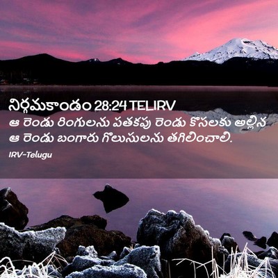 Picture 02 - నిర్గమకాండం 28:24 TELIRV - ఆ రెండు రింగులను - Bible Verse Picture