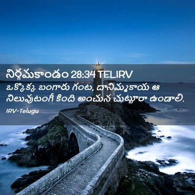 Picture 02 - నిర్గమకాండం 28:34 TELIRV - ఒక్కొక్క బంగారు - Bible Verse Picture