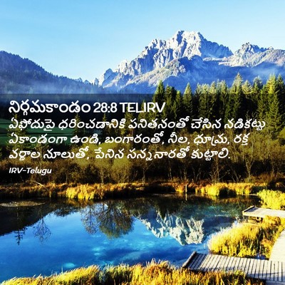 Picture 02 - నిర్గమకాండం 28:8 TELIRV - ఏఫోదుపై - Bible Verse Picture