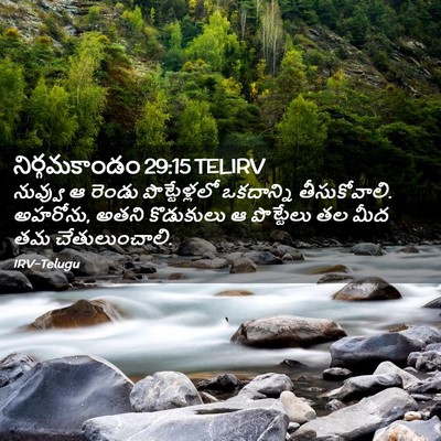 Picture 02 - నిర్గమకాండం 29:15 TELIRV - నువ్వు ఆ రెండు - Bible Verse Picture