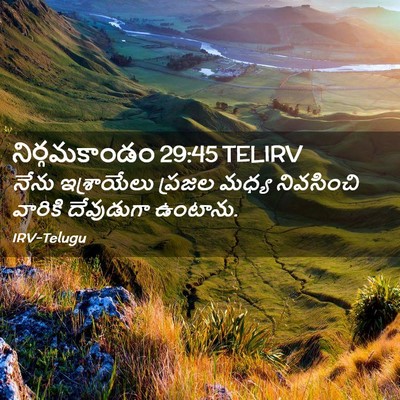 Picture 02 - నిర్గమకాండం 29:45 TELIRV - నేను ఇశ్రాయేలు - Bible Verse Picture