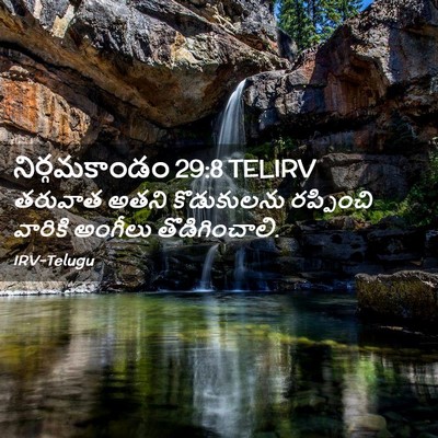Picture 02 - నిర్గమకాండం 29:8 TELIRV - తరువాత అతని - Bible Verse Picture