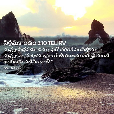 Picture 02 - నిర్గమకాండం 3:10 TELIRV - నువ్వు సిద్ధపడు. - Bible Verse Picture