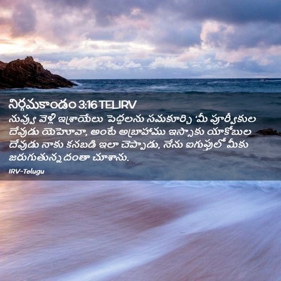 Picture 02 - నిర్గమకాండం 3:16 TELIRV - నువ్వు వెళ్లి - Bible Verse Picture