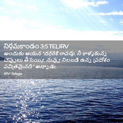 Picture 02 - నిర్గమకాండం 3:5 TELIRV - అందుకు ఆయన - Bible Verse Picture