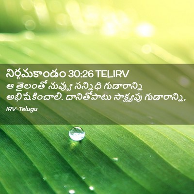 Picture 02 - నిర్గమకాండం 30:26 TELIRV - ఆ తైలంతో నువ్వు - Bible Verse Picture