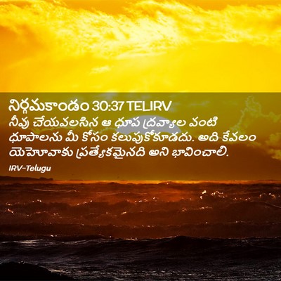 Picture 02 - నిర్గమకాండం 30:37 TELIRV - నీవు చేయవలసిన ఆ - Bible Verse Picture