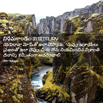Picture 02 - నిర్గమకాండం 31:12 TELIRV - యెహోవా మోషేతో ఇలా - Bible Verse Picture