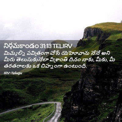 Picture 02 - నిర్గమకాండం 31:13 TELIRV - మిమ్మల్ని - Bible Verse Picture