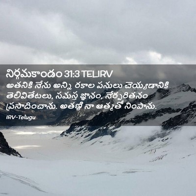 Picture 02 - నిర్గమకాండం 31:3 TELIRV - అతనికి నేను అన్ని - Bible Verse Picture