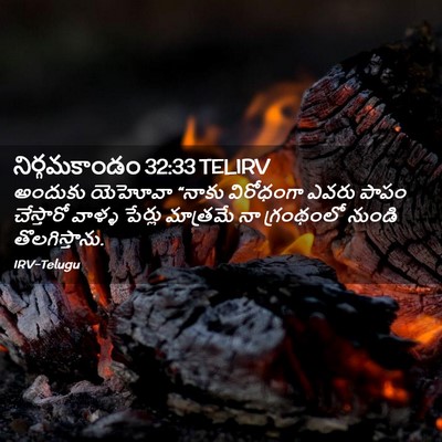 Picture 02 - నిర్గమకాండం 32:33 TELIRV - అందుకు యెహోవా - Bible Verse Picture