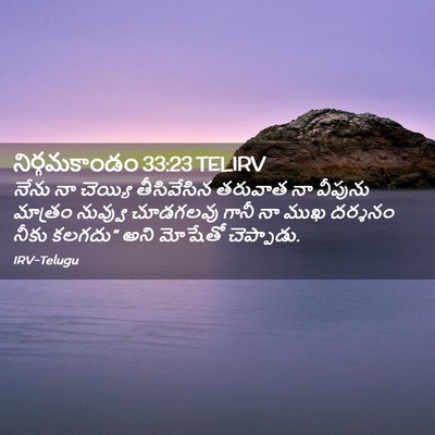 Picture 02 - నిర్గమకాండం 33:23 TELIRV - నేను నా చెయ్యి - Bible Verse Picture