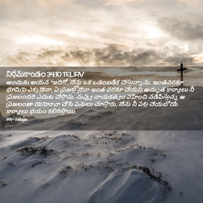 Picture 02 - నిర్గమకాండం 34:10 TELIRV - అందుకు ఆయన “ఇదిగో, - Bible Verse Picture