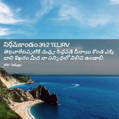 Picture 02 - నిర్గమకాండం 34:2 TELIRV -  - Bible Verse Picture