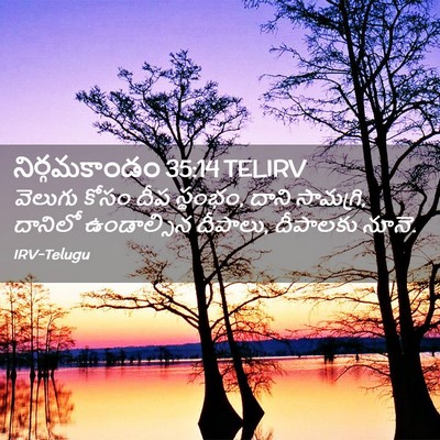 Picture 02 - నిర్గమకాండం 35:14 TELIRV - వెలుగు కోసం దీప - Bible Verse Picture