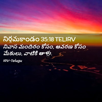 Picture 02 - నిర్గమకాండం 35:18 TELIRV - నివాస మందిరం కోసం, - Bible Verse Picture