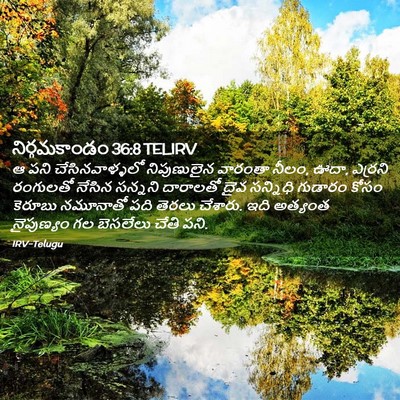 Picture 02 - నిర్గమకాండం 36:8 TELIRV - ఆ పని - Bible Verse Picture