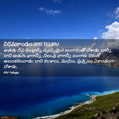 Picture 02 - నిర్గమకాండం 37:17 TELIRV - అతడు దీప - Bible Verse Picture