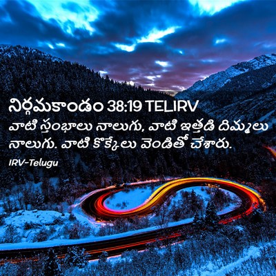 Picture 02 - నిర్గమకాండం 38:19 TELIRV - వాటి స్తంభాలు - Bible Verse Picture