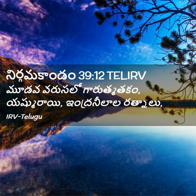 Picture 02 - నిర్గమకాండం 39:12 TELIRV - మూడవ వరుసలో - Bible Verse Picture