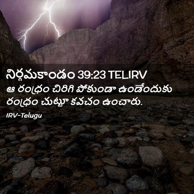 Picture 02 - నిర్గమకాండం 39:23 TELIRV - ఆ రంధ్రం చిరిగి - Bible Verse Picture