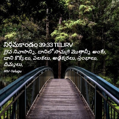 Picture 02 - నిర్గమకాండం 39:33 TELIRV - దైవ నివాసాన్ని, - Bible Verse Picture