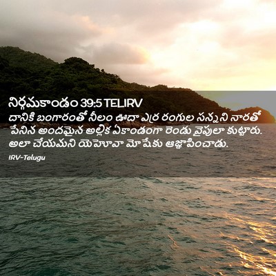 Picture 02 - నిర్గమకాండం 39:5 TELIRV - దానికి బంగారంతో - Bible Verse Picture