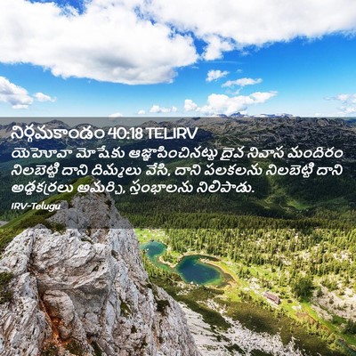 Picture 02 - నిర్గమకాండం 40:18 TELIRV - యెహోవా మోషేకు - Bible Verse Picture
