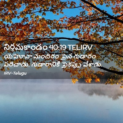 Picture 02 - నిర్గమకాండం 40:19 TELIRV - యెహోవా మందిరం పైన - Bible Verse Picture