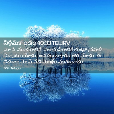 Picture 02 - నిర్గమకాండం 40:33 TELIRV - మోషే మందిరానికి, - Bible Verse Picture