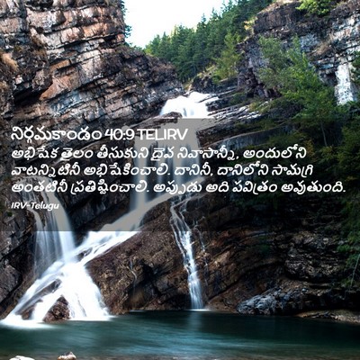 Picture 02 - నిర్గమకాండం 40:9 TELIRV - అభిషేక తైలం - Bible Verse Picture