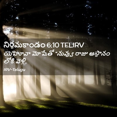Picture 02 - నిర్గమకాండం 6:10 TELIRV - యెహోవా మోషేతో - Bible Verse Picture