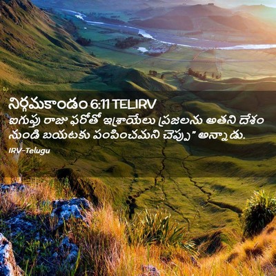 Picture 02 - నిర్గమకాండం 6:11 TELIRV - ఐగుప్తు రాజు - Bible Verse Picture