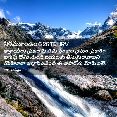 Picture 02 - నిర్గమకాండం 6:26 TELIRV - ఇశ్రాయేలు ప్రజలను - Bible Verse Picture