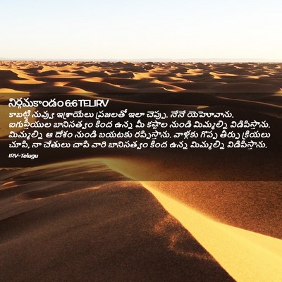 Picture 02 - నిర్గమకాండం 6:6 TELIRV - కాబట్టి నువ్వు - Bible Verse Picture